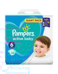 Pampers Scutece Active Baby Marimea 6, 13-18 kg, 56 bucati