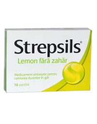 Strepsils lamaie fara zahar, 16 pastile