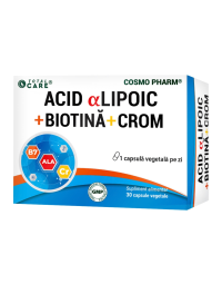 Cosmopharm Acid Alfa Lipoic cu Biotina si Crom, 30 capsule