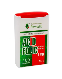 Acid Folic 1mg, 100 comprimate, Remedia