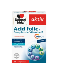 Acid folic + complex de vitamina B, 30 comprimate, Doppelherz