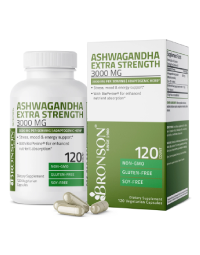 Ashwagandha 3000 mg cu Bioperina, 120 capsule, Bronson Laboratories