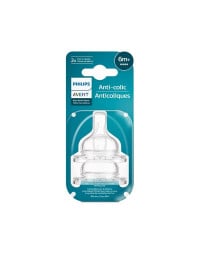 Tetina anti-colici debit mediu, 6luni+, SCY764/02, 2 bucati, Avent