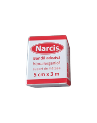 Banda adeziva cu suport de matase 5cm x 3m, Narcis