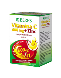 Vitamina C 600 mg + Zinc, 60 comprimate, Beres