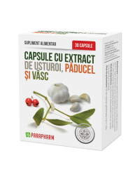 Capsule cu extract de Usturoi cu Paducel si Vasc, 30 capsule, Parapharm
