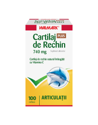 Cartilaj de Rechin Plus 740 mg cu vitamina C, 100 capsule, Walmark