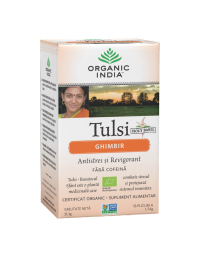 Ceai Tulsi Ghimbir, 18 plicuri, Organic India