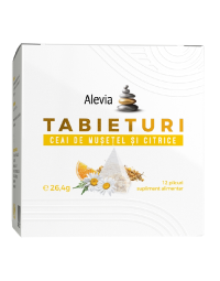 Ceai de musetel si citrice Tabieturi, 12 plicuri, Alevia