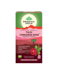 Ceai Bio Tulsi Scortisoara Ceylon si Trandafir, 25 plicuri, Organic India