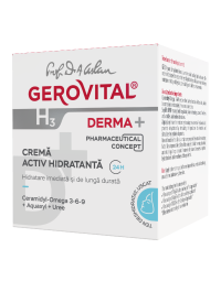 Crema activ hidratanta H3 Derma+, 50 ml, Gerovital