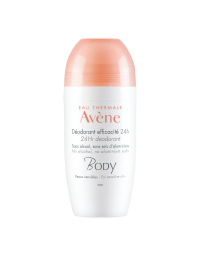 Avene Deodorant roll-on 24H pentru piele sensibila, 50 ml