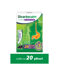 Dicarbocalm cu aroma de coacaze negre 351.9mg/400mg, 20 plicuri, Sanofi