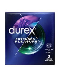 Prezervative Extended Pleasure, 3 bucati, Durex