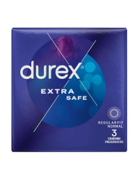 Prezervative Extra Safe, 3 bucati, Durex