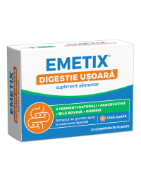 Emetix digestie usoara, 20 comprimate filmate, Fiterman Pharma