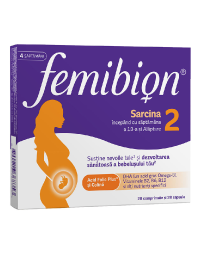 Suplimente pentru sarcină săptămânile 13-40, 28 tablete+28 capsule, Femibion