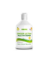 Ginger ULTRA+ Multivitamine, Minerale, Verdețuri, Fructe + Fier, 500 ml, Swedish Nutra