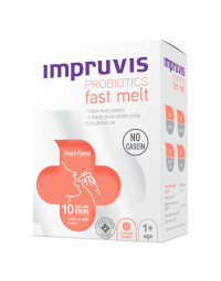 Probiotic Fast Melt cu aroma de piersica, 10 plicuri, Impruvis