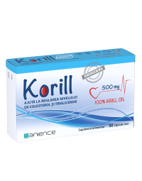 Korill ulei de krill 500 mg, 30 capsule, Sanience