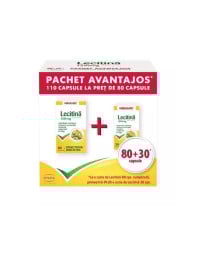 Pachet Lecitina 1200 mg, 80 + 30 capsule, Walmark
