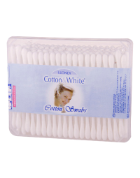 Betisoare pentru urechi Cotton & White, 200 bucati, Leonex