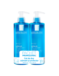 Pachet Gel de curatare Lipikar, 2*750ml, La Roche-Posay