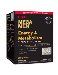 Mega Men® Energy&Metabolism Vitapak® Complex de Multivitamine pentru Barbati, 30 pliculete, GNC