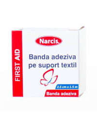 Banda adeziva suport textil 2,5cm*1,5m, Narcis