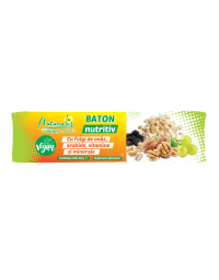 Baton nutritiv cu fulgi de ovaz, arahide, vitamine si minerale, 30 g, Naturalis
