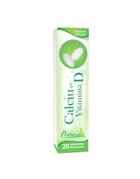 Calciu cu Vitamina D, 20 comprimate efervescente, Naturalis 