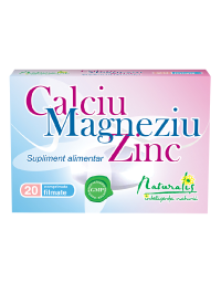 Naturalis Calciu+Magneziu+Zinc, 20 comprimate