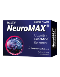 Neuromax + Cognizin® & BacoMind™️ Performanta Cerebrala, 30 capsule, Cosmopharm