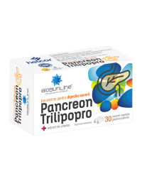 Enzime digestive Pancreon Trilipopro, 30 capsule, Helcor
