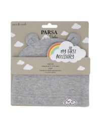 Caciulita cu urechiuse si norisor, gri, 1 bucata, Parsa