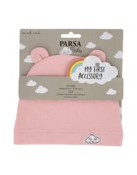 Caciulita cu urechiuse si norisor, roz, 1 bucata, Parsa