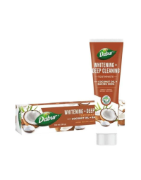 Pasta de dinti pentru albire si curatare profunda cu Ulei de Cocos, fara fluor, 100 ml, Dabur