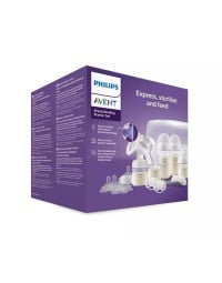 Set alaptare, sterilizator pentru microunde si pompa de san manuala, Philips Avent