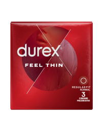 Prezervative Feel Thin, 3 bucati, Durex
