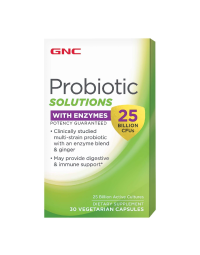 Probiotic Solutions cu enzime digestive, 25 Miliarde CFU, 30 capsule, GNC
