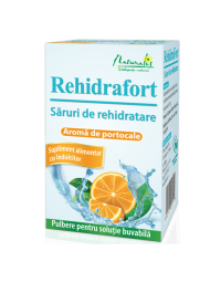 Saruri de rehidratare aroma portocale, Rehidrafort, 10 plicuri, Naturalis