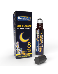 Roll-on aromaterapie SleepTime Vise Placute cu melatonina, 10 ml, Justin Pharma