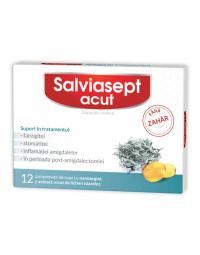 Salviasept acut fara zahar, 12 comprimate