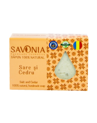 Sapun Natural Sare si Cedru, 90g, Savonia