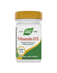 Vitamina D3 2000 UI, Nature's Way, 120 capsule moi, Secom