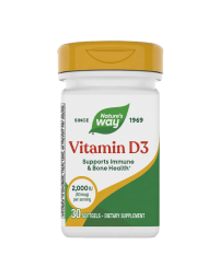 Vitamina D3 2000 UI, Nature's Way, 30 capsule moi, Secom