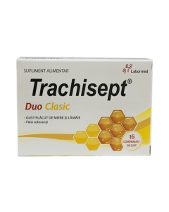 Trachisept Duo Clasic, 16 comprimate de supt