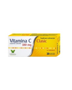 Vitamina C Clasic 180 mg, 20 comprimate masticabile