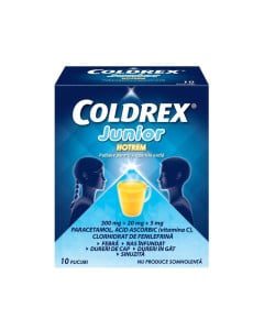 Coldrex Junior Hotrem x 10 plicuri pulbere pentru suspensie orala