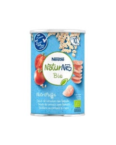 Snack din cereale BIO NaturNes NutriPuffs cu rosie 35g, de la 10 luni